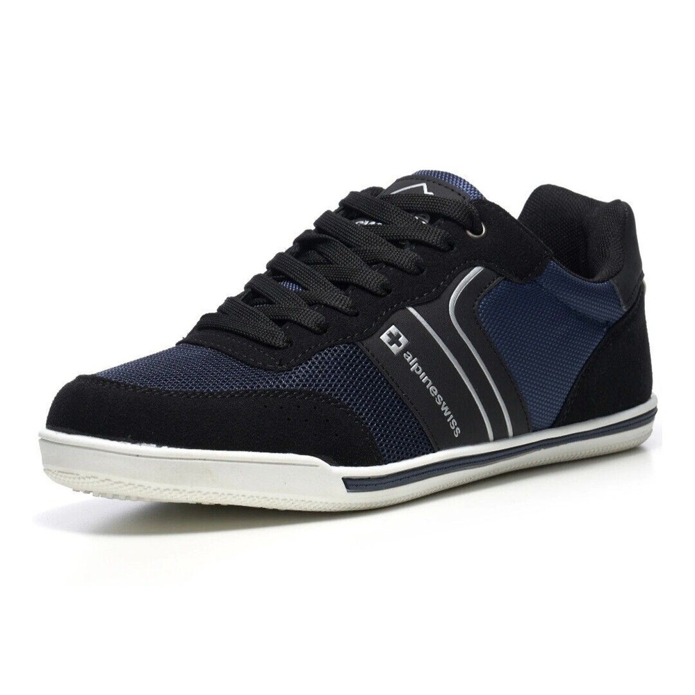 Alpine Swiss Mesh Sneakers Navy Black Athletic Casual Low Top Shoes Mens Size 11